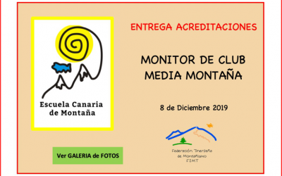 Entrega de acreditaciones – Monitor de Club Media Montaña